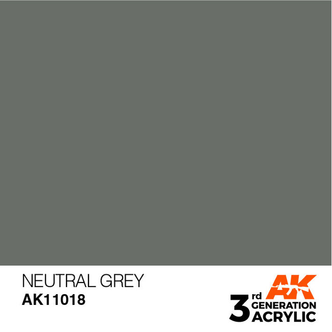 AK Interactive AK Interactive - 3rd Generation Acrylic: Neutral Grey
