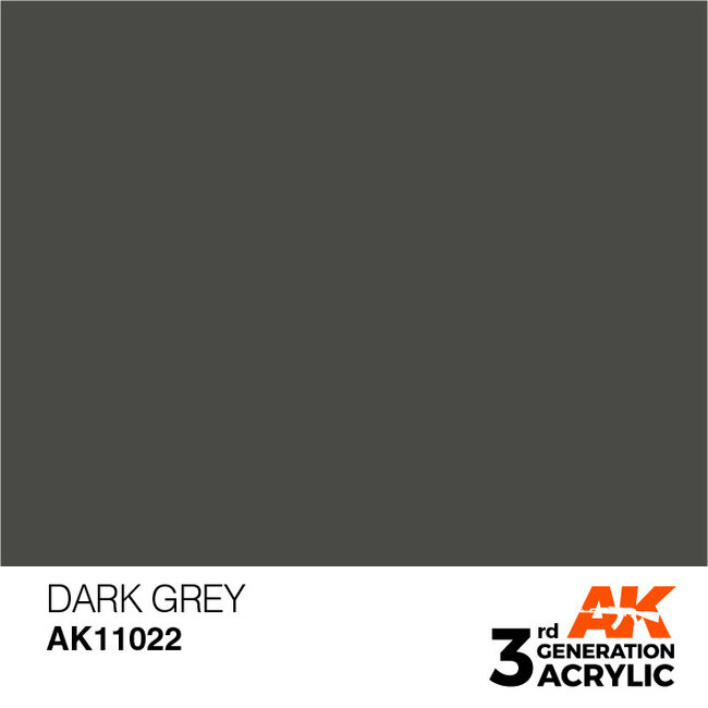 AK Interactive AK Interactive - 3rd Generation Acrylic: Dark Grey