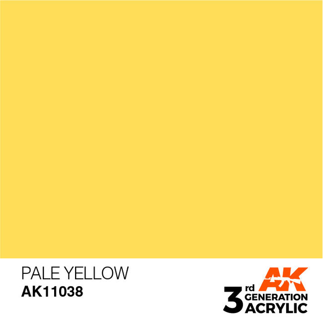 AK Interactive AK Interactive - 3rd Generation Acrylic: Pale Yellow