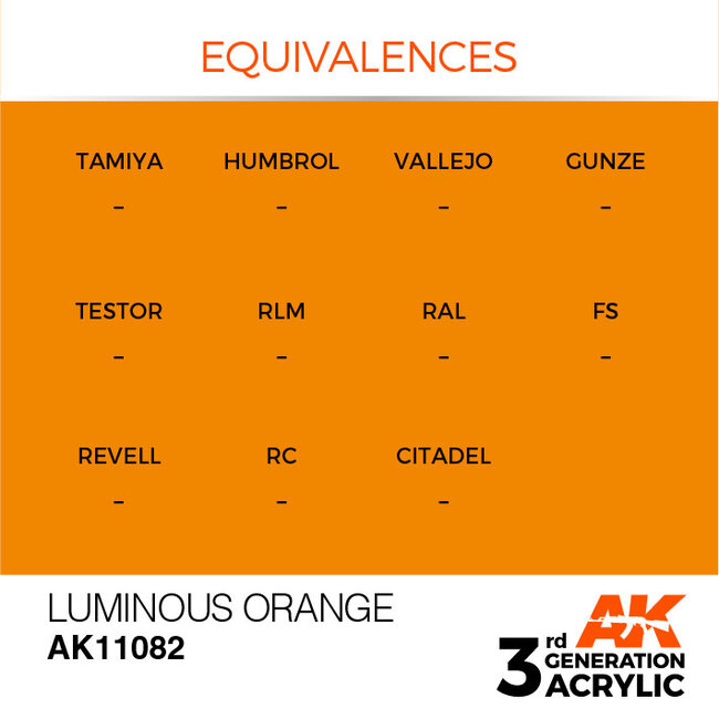 AK Interactive AK Interactive - 3rd Generation Acrylic: Luminous Orange