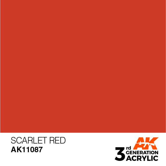 AK Interactive AK Interactive - 3rd Generation Acrylic: Scarlet Red