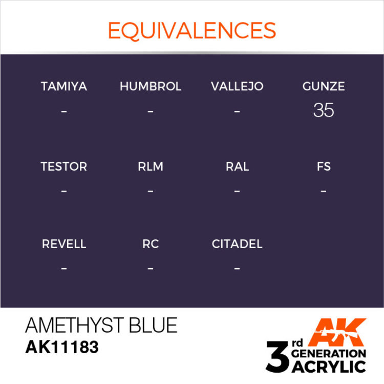 AK Interactive AK Interactive - 3rd Generation Acrylic: Amethyst Blue