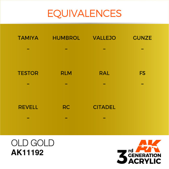 AK Interactive AK Interactive - 3rd Generation Acrylic: Old Gold