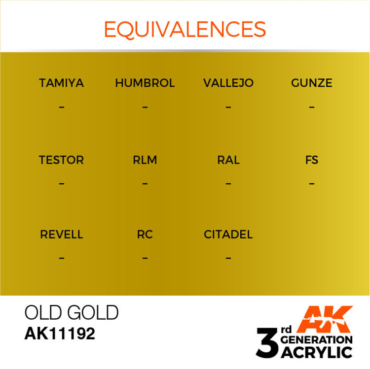AK Interactive AK Interactive - 3rd Generation Acrylic: Old Gold