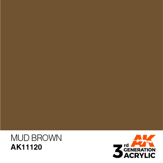 AK Interactive AK Interactive - 3rd Generation Acrylic: Mud Brown