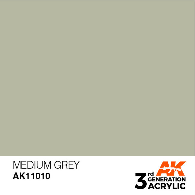 AK Interactive AK Interactive - 3rd Generation Acrylic: Medium Grey