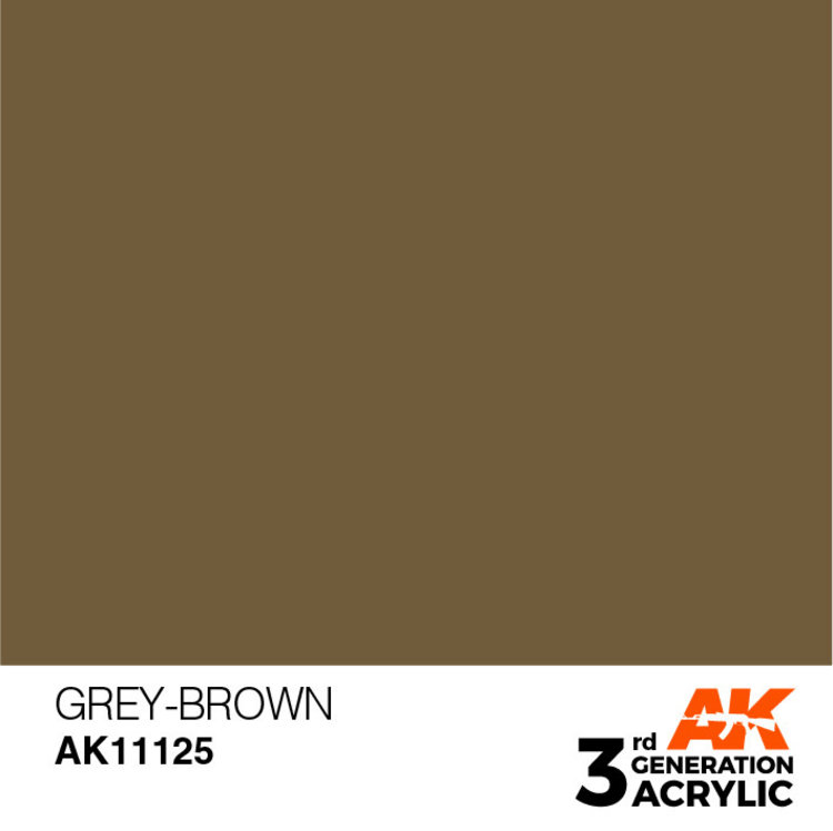 AK Interactive AK Interactive - 3rd Generation Acrylic: Grey Brown