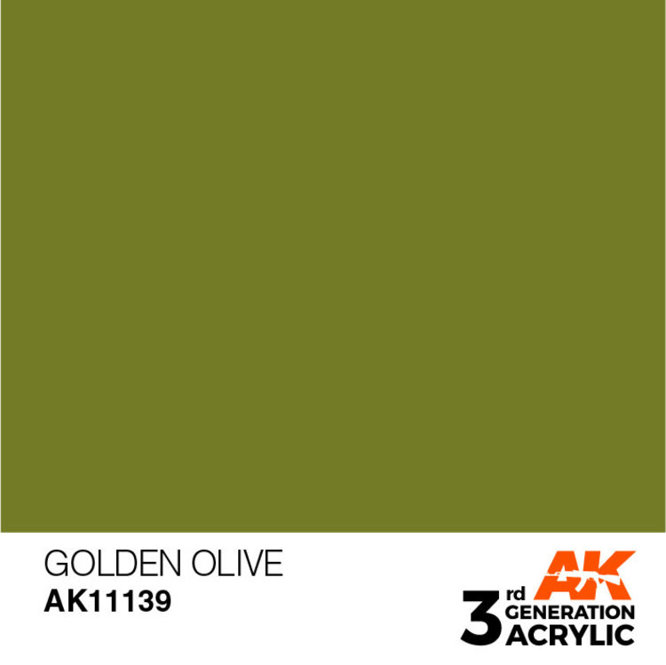 AK Interactive AK Interactive - 3rd Generation Acrylic: Golden Olive