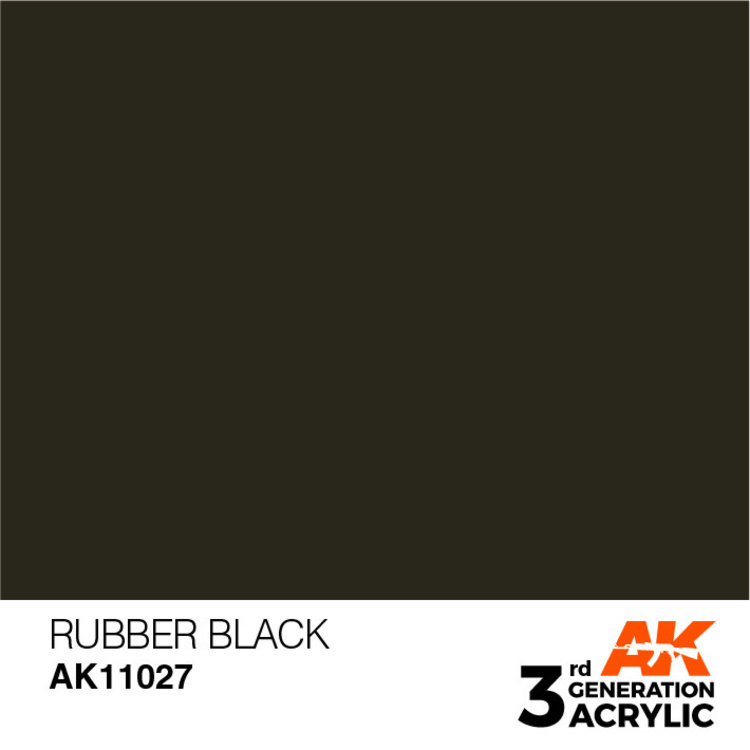 AK Interactive AK Interactive - 3rd Generation Acrylic: Rubber Black