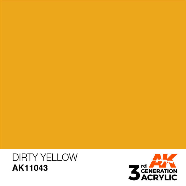 AK Interactive AK Interactive - 3rd Generation Acrylic: Dirty Yellow