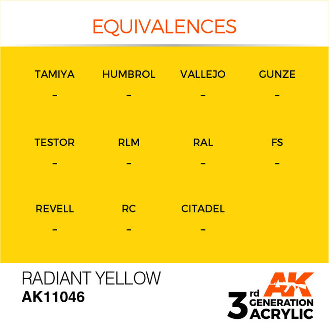 AK Interactive AK Interactive - 3rd Generation Acrylic: Radiant Yellow