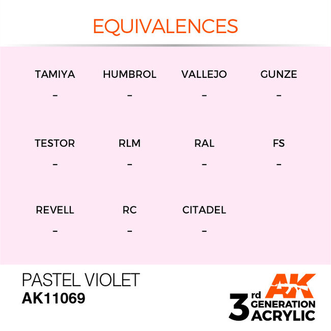 AK Interactive AK Interactive - 3rd Generation Acrylic: Pastel Violet