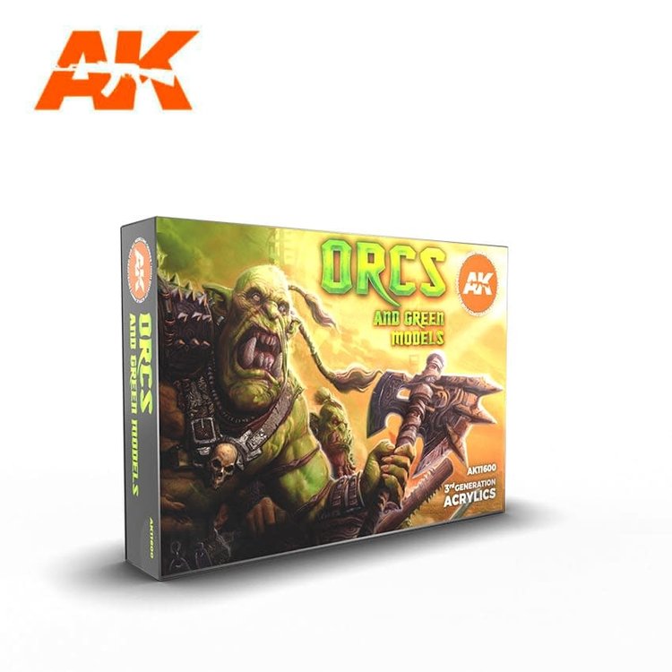 AK Interactive AK Interactive - 3rd Generation Acrylic: Orcs and Green Models Set