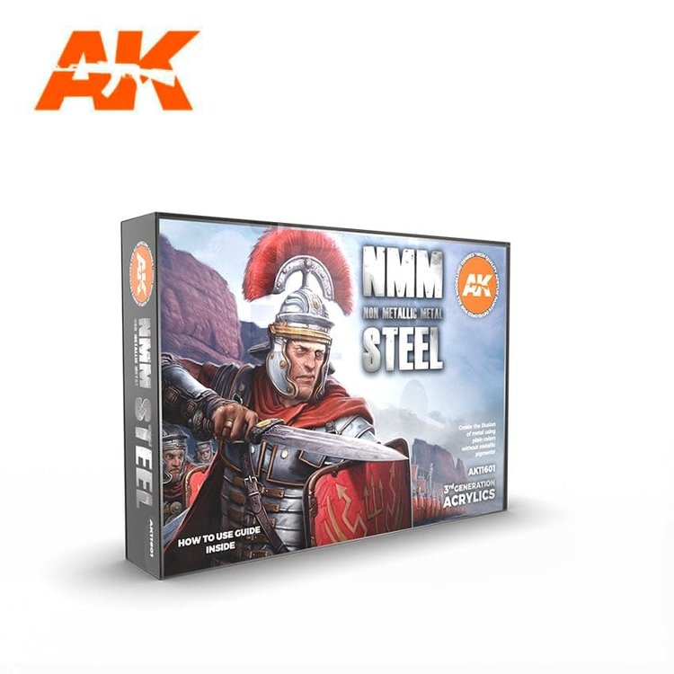 AK Interactive AK Interactive - 3rd Generation Acrylic: Non Metallic Metal Steel Set