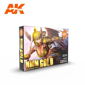AK Interactive Non Metallic Metal Gold Set
