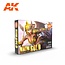 AK Interactive AK Interactive - 3rd Generation Acrylic: Non Metallic Metal Gold Set