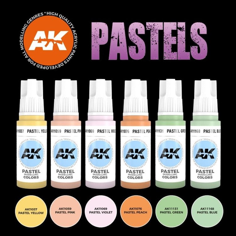 AK Interactive AK Interactive - 3rd Generation Acrylic: Pastels Colors Set