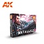 AK Interactive AK Interactive - 3rd Generation Acrylic: Metallics Colors Set