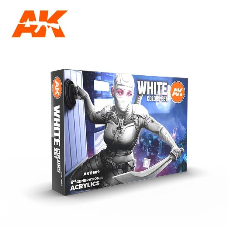 AK Interactive AK Interactive - 3rd Generation Acrylic: White Colors Set