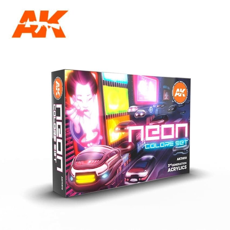 AK Interactive AK Interactive - 3rd Generation Acrylic: Neon Colors Set