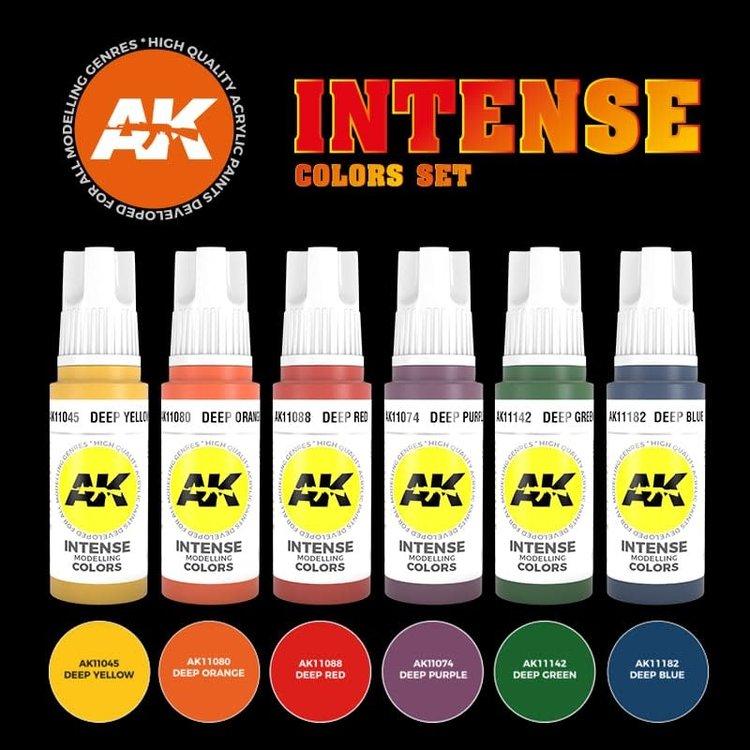 AK Interactive AK Interactive - 3rd Generation Acrylic: Intense Colors Set