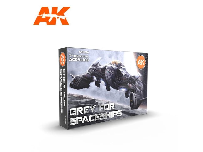 AK Interactive Grey for Spaceships Colors Set