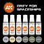 AK Interactive AK Interactive - 3rd Generation Acrylic: Grey for Spaceships Colors Set