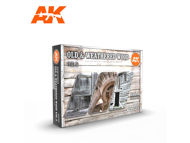 AK Interactive Old and Weatherd Wood Vol 2 Colors Set