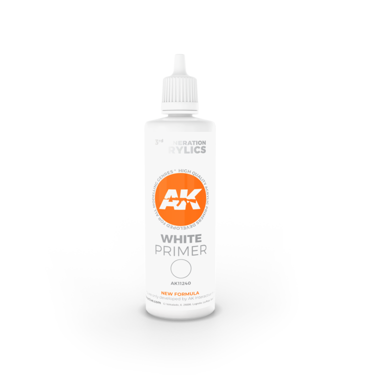 AK Interactive AK Interactive - 3rd Generation Acrylic: White Primer 100ml