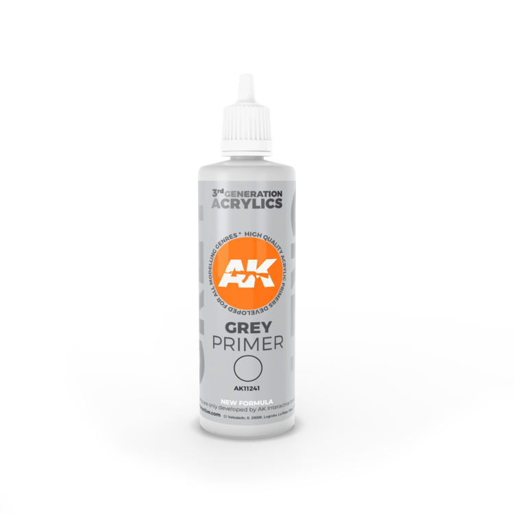 AK Interactive AK Interactive - 3rd Generation Acrylic: Grey Primer 100ml