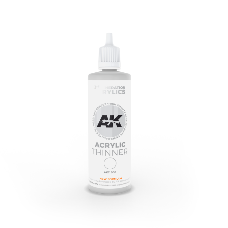 AK Interactive AK Interactive - 3rd Generation Acrylic: Acrylic Thinner 100ml