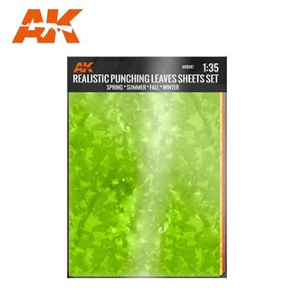 AK Interactive Realistic Punching Leaves Sheets Set - Spring Summer Fall Winter