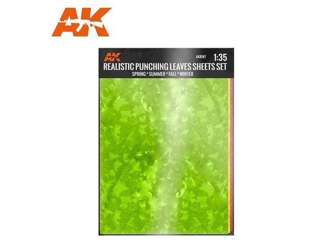 AK Interactive Realistic Punching Leaves Sheets Set - Spring Summer Fall Winter
