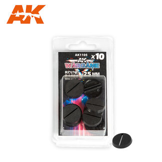 AK Interactive Round Base with Lip 25mm (10 Pack)