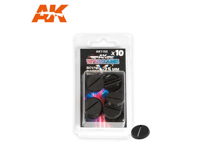 AK Interactive Round Base with Lip 25mm (10 Pack)
