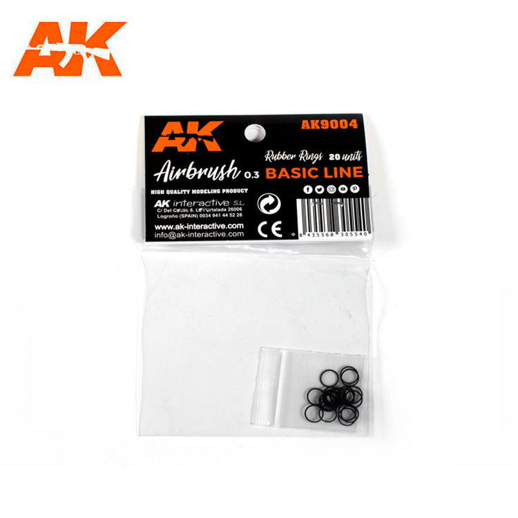 AK Interactive AK Interactive - Basic Line: Rubber Rings 20 Units AK Airbrush