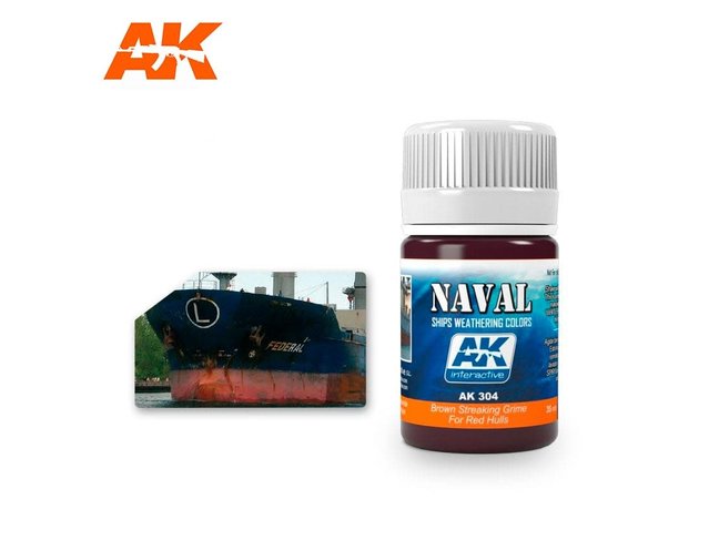 AK Interactive Brown Streaking Grime for Red Hulls