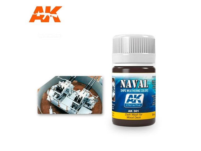 AK Interactive Wash Dark for Wood Decks