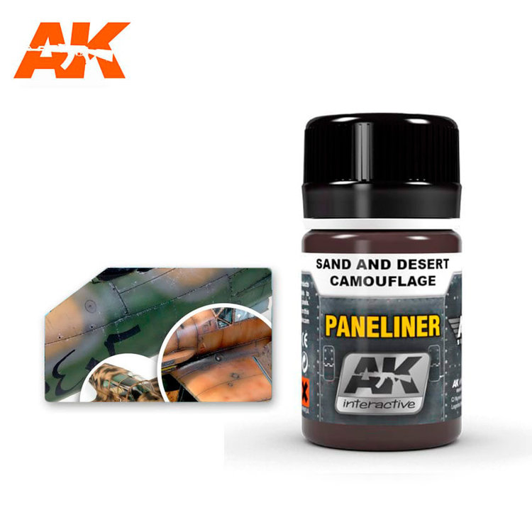 AK Interactive AK Interactive - Weathering Effects: Paneliner for Sand and Desert Camouflage