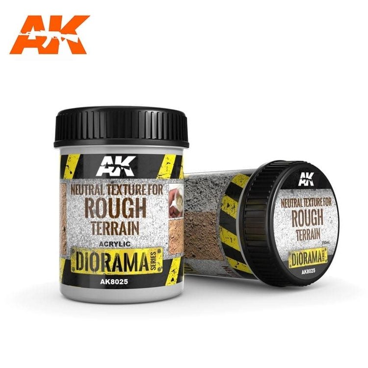 AK Interactive AK Interactive - Diorama: Terrains Neutral Texture for Rough Terrain 250ml (Base Product)