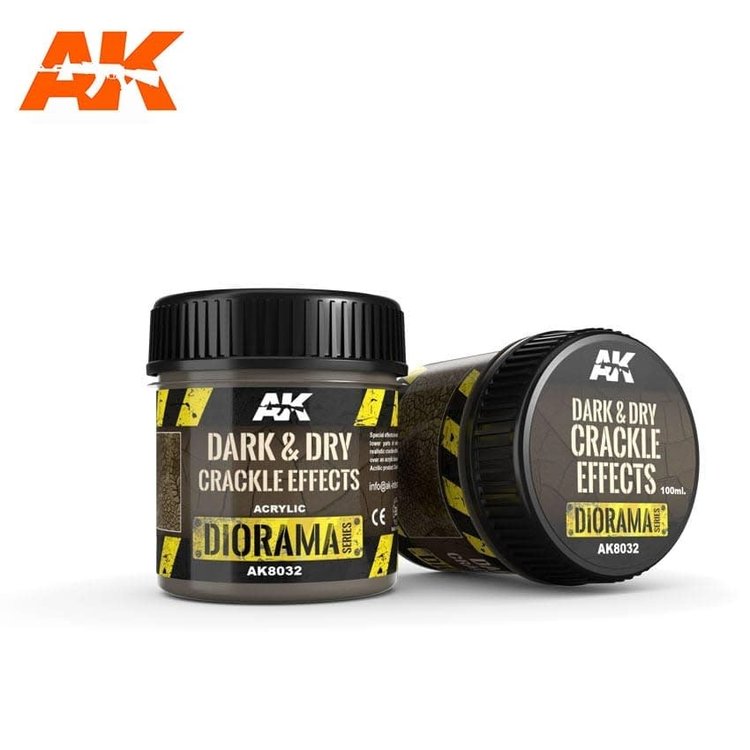 AK Interactive AK Interactive - Diorama: Dark and Dry Crackle Effects 100ml