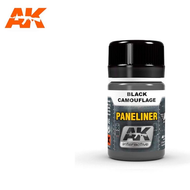 AK Interactive AK Interactive - Weathering Effects: Paneliner for Black Camouflage