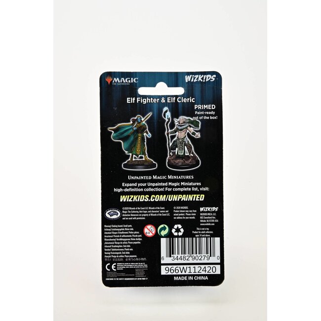 Wizkids Wizkids - Magic Miniatures: Elf Fighter & Elf Cleric