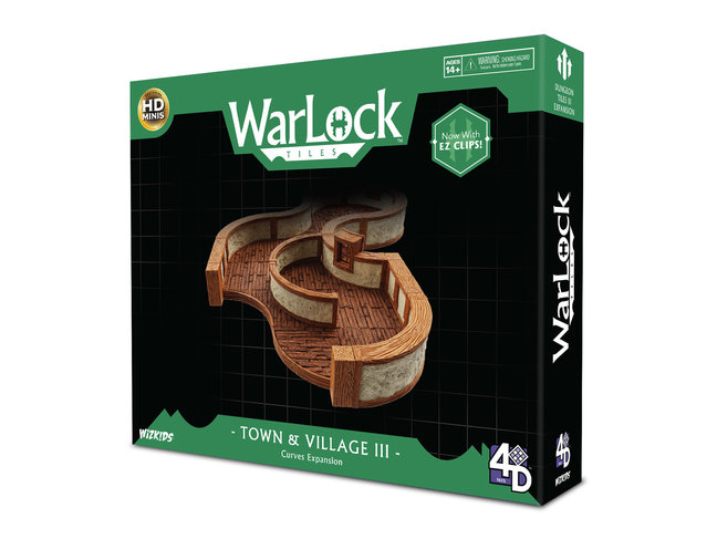 Wizkids WarLock Tiles - Town & Village 3 - Curves Expansion