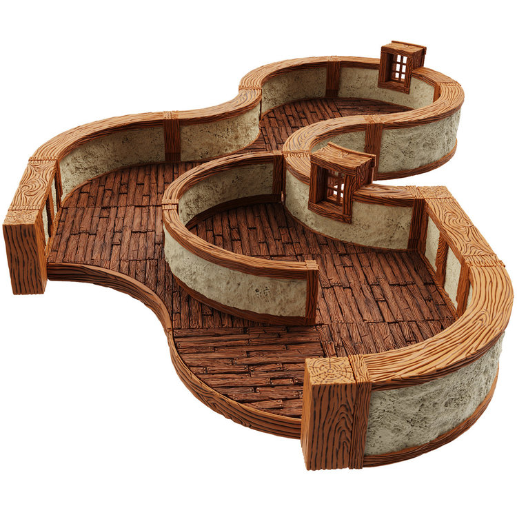 Wizkids Wizkids: WarLock Tiles - Town & Village 3 - Curves Expansion