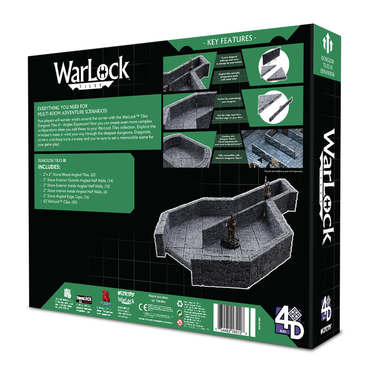 Wizkids Wizkids: WarLock Tiles - Dungeon Tiles 3 - Angles Expansion