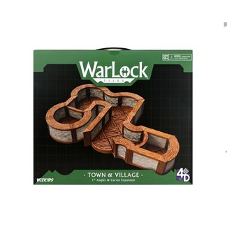 Wizkids WarLock Tiles - Town & Village - 1" Angles and Curves Expansion