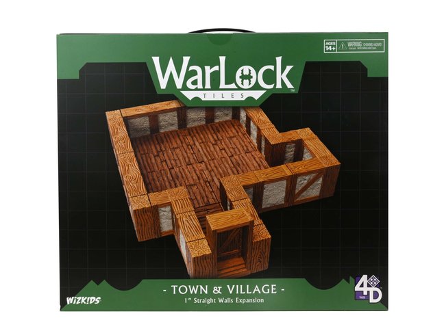 Wizkids WarLock Tiles - Town & Village - 1" Straight Walls Expansion
