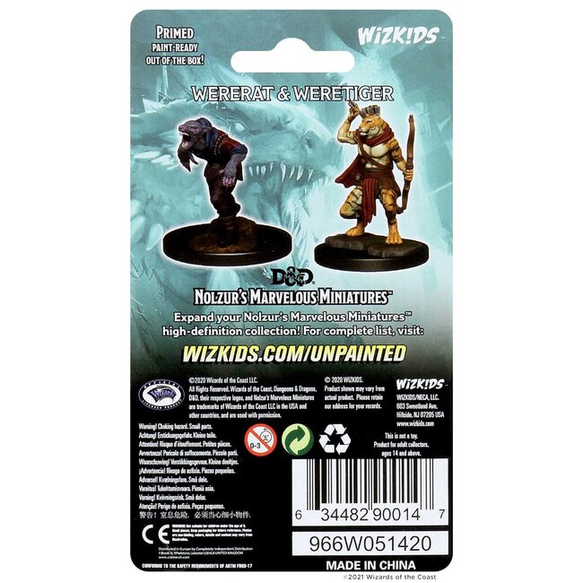 Wizkids Wizkids - Nolzur's Marvelous Miniatures: Wererat & Weretiger