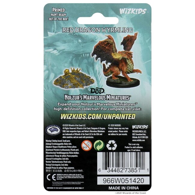 Wizkids Wizkids - Nolzur's Marvelous Miniatures: Red Dragon Wyrmling